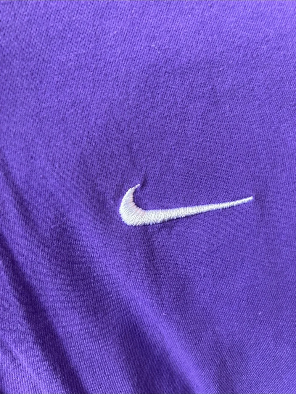 Nike Purple Short-Sleeve Crewneck Tee with White Swoosh